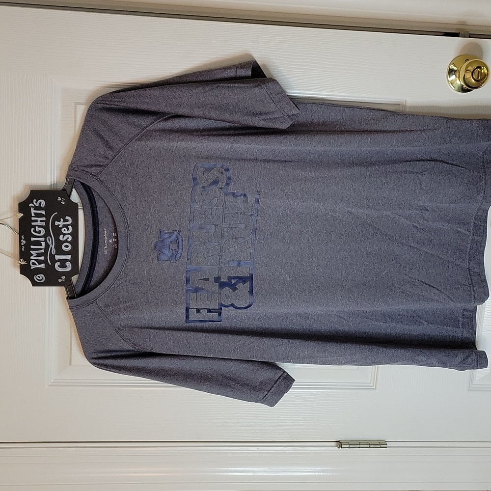 Champion Auburn T-Shirt XL Short Sleeve "Fearless & True" Gray Blue